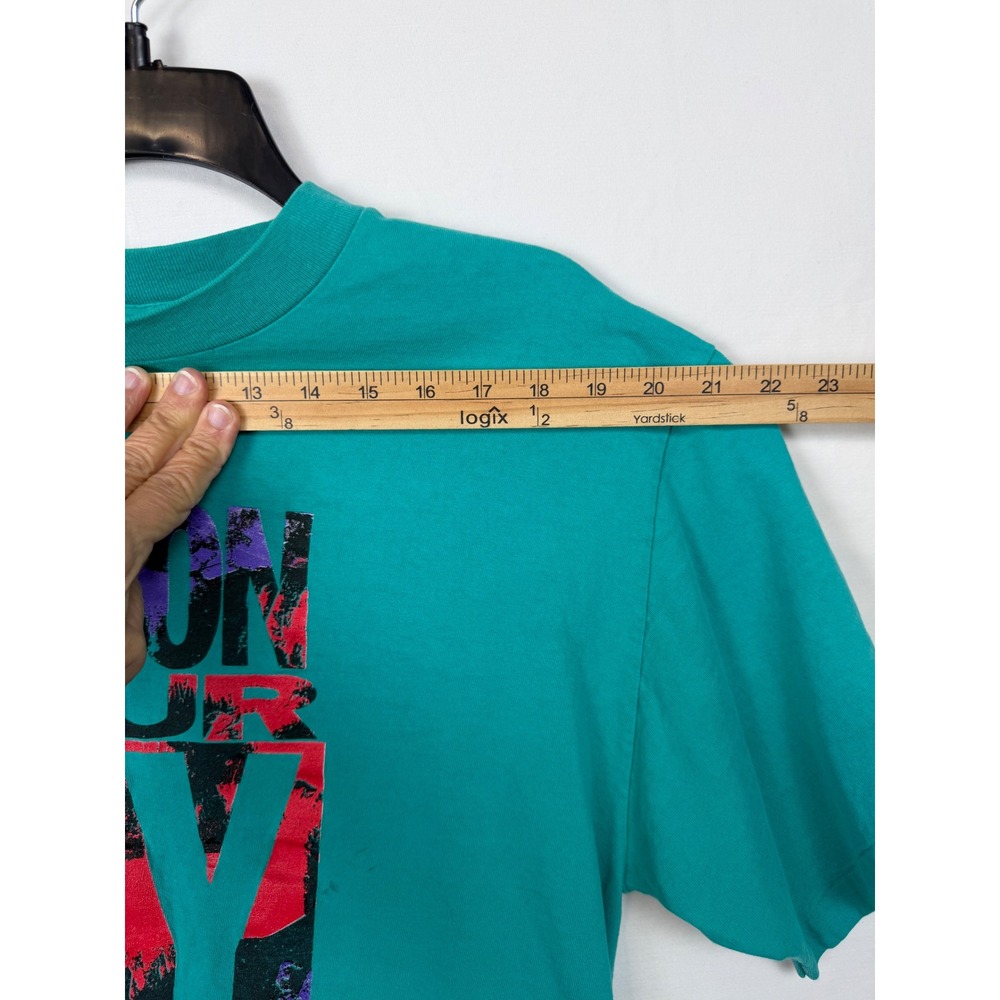Levi's Men 100% Cotton T-Shirt XL Teal Button Your‎ Fly Vintage 1991 Graphic Tee - Picture 7 of 10